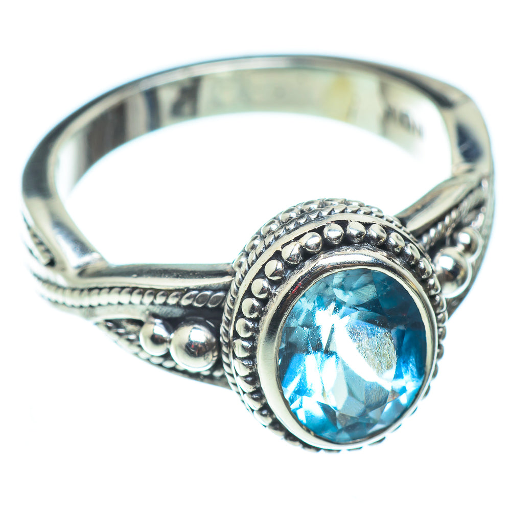 Blue Topaz Rings handcrafted by Ana Silver Co - RING52183