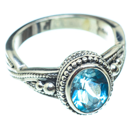Blue Topaz Rings handcrafted by Ana Silver Co - RING52183