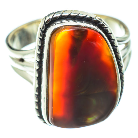 Mexican Fire Agate Rings handcrafted by Ana Silver Co - RING52365