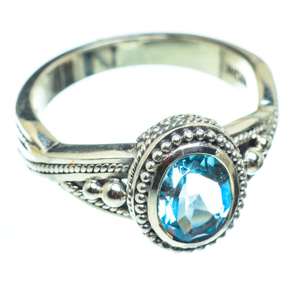 Blue Topaz Rings handcrafted by Ana Silver Co - RING52394