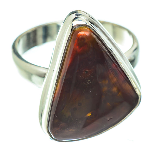 Mexican Fire Agate Rings handcrafted by Ana Silver Co - RING52414
