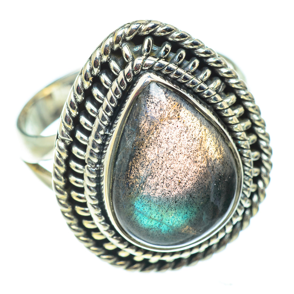 Labradorite Rings handcrafted by Ana Silver Co - RING52419