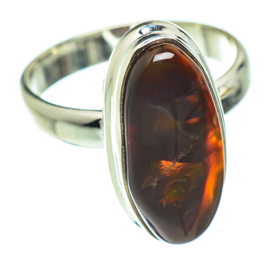 Mexican Fire Agate Rings handcrafted by Ana Silver Co - RING52429