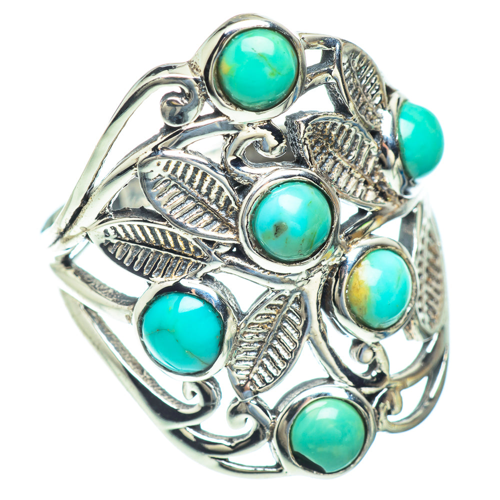 Tibetan Turquoise Rings handcrafted by Ana Silver Co - RING52609