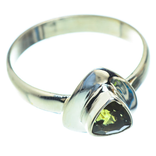 Czech Moldavite Rings handcrafted by Ana Silver Co - RING52708