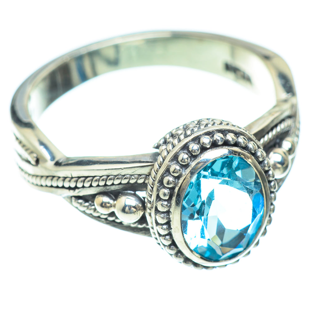 Blue Topaz Rings handcrafted by Ana Silver Co - RING52743
