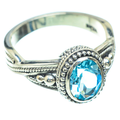 Blue Topaz Rings handcrafted by Ana Silver Co - RING52743