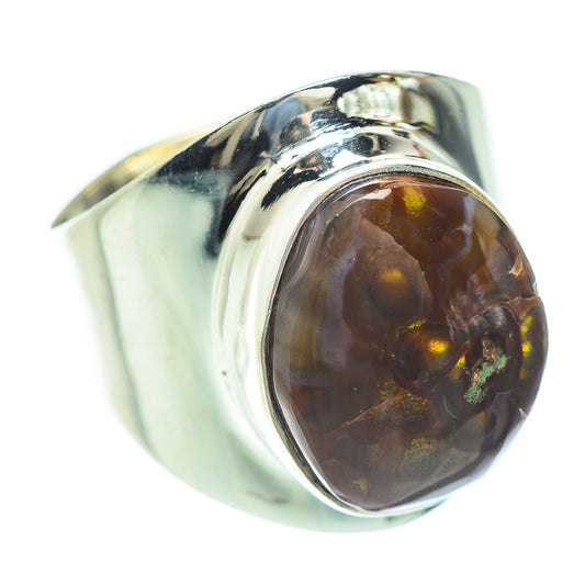 Mexican Fire Agate Rings handcrafted by Ana Silver Co - RING52766
