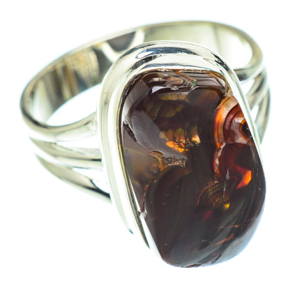 Mexican Fire Agate Rings handcrafted by Ana Silver Co - RING52842