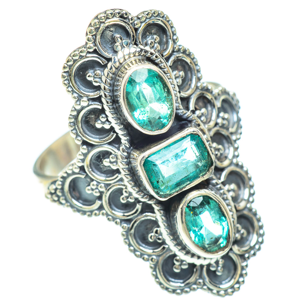 Zambian Emerald Rings handcrafted by Ana Silver Co - RING52855