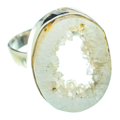 White Geode Slice Rings handcrafted by Ana Silver Co - RING52921