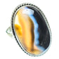 Black Botswana Agate Rings handcrafted by Ana Silver Co - RING52973