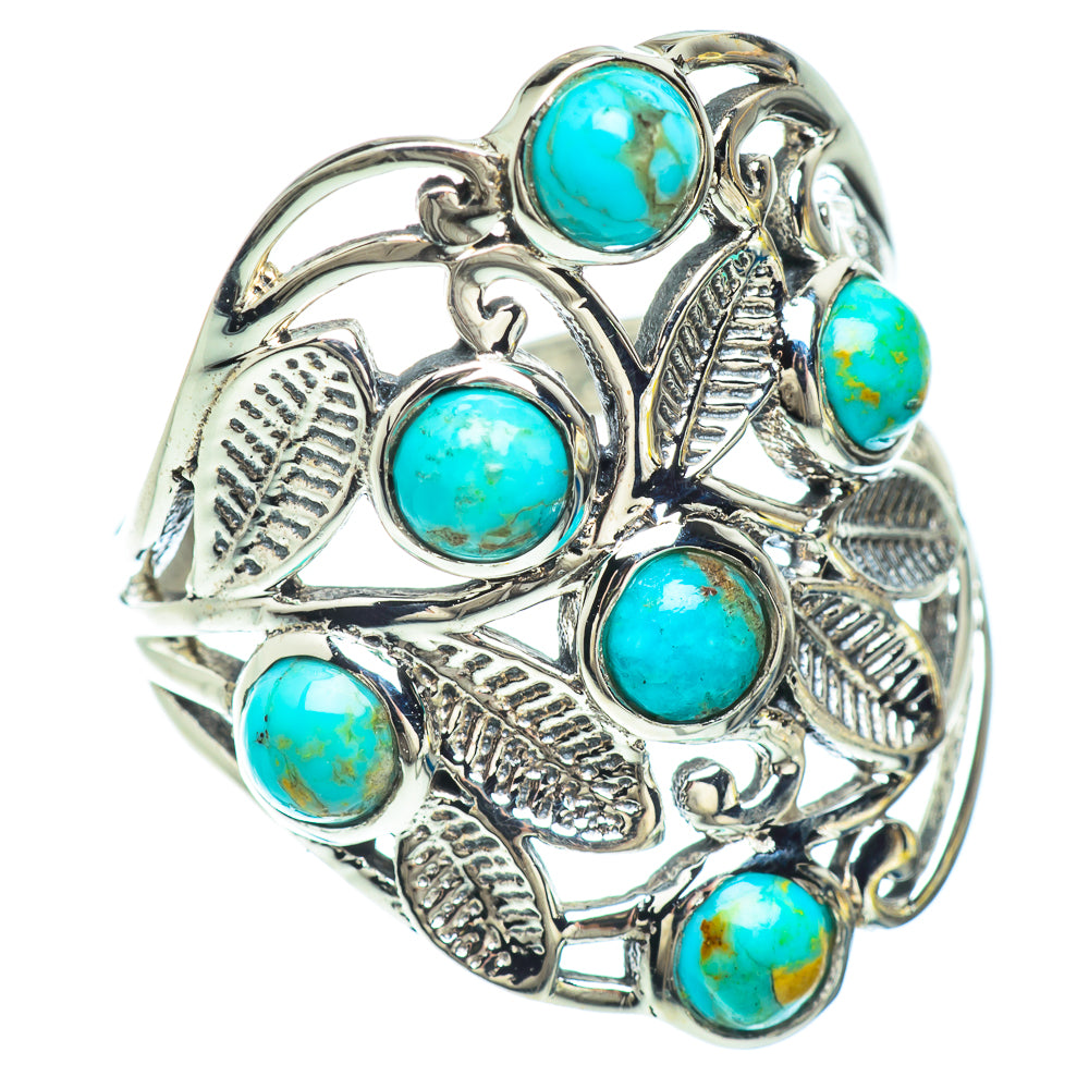 Tibetan Turquoise Rings handcrafted by Ana Silver Co - RING53017