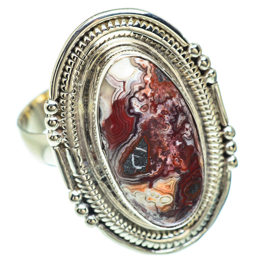 Crazy Lace Agate Rings handcrafted by Ana Silver Co - RING53026