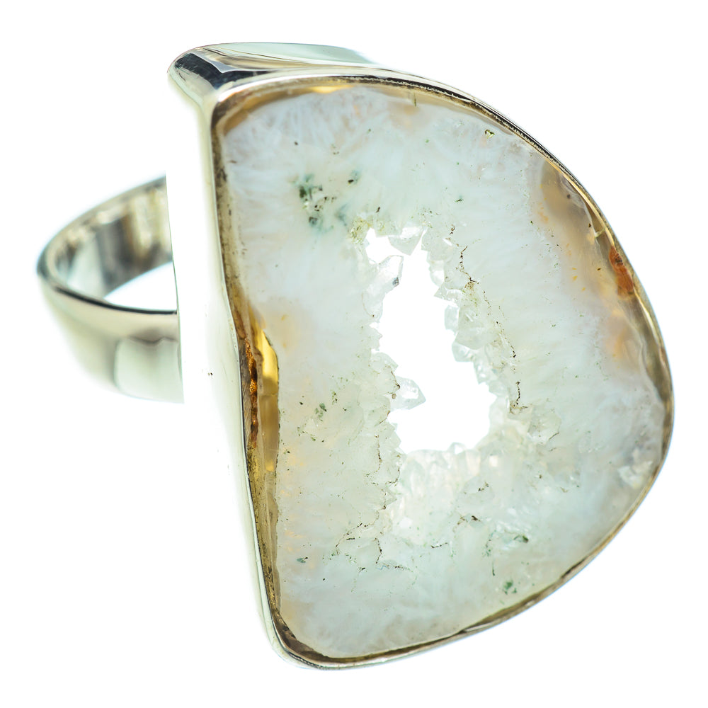 White Geode Slice Rings handcrafted by Ana Silver Co - RING53035