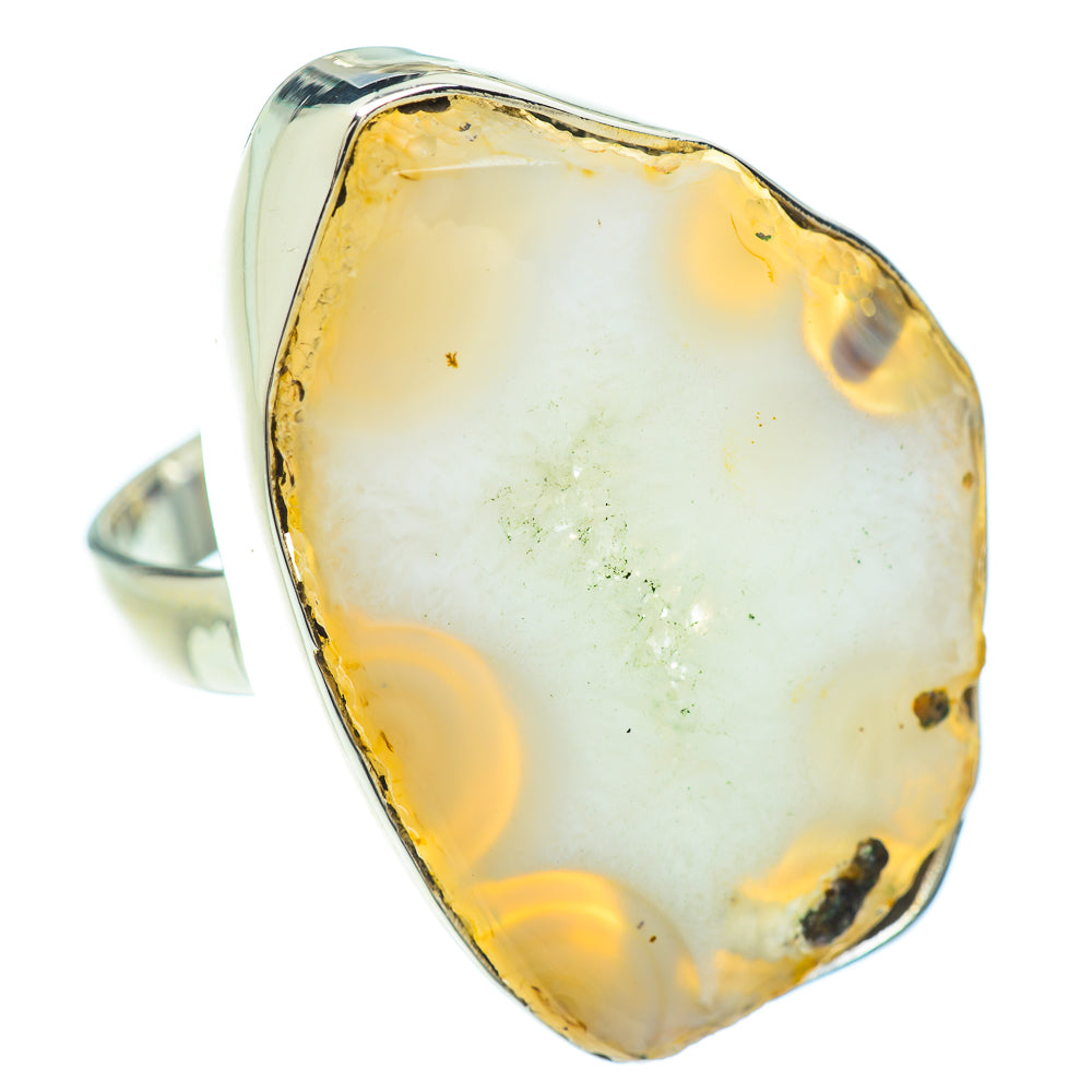 White Geode Slice Rings handcrafted by Ana Silver Co - RING53305