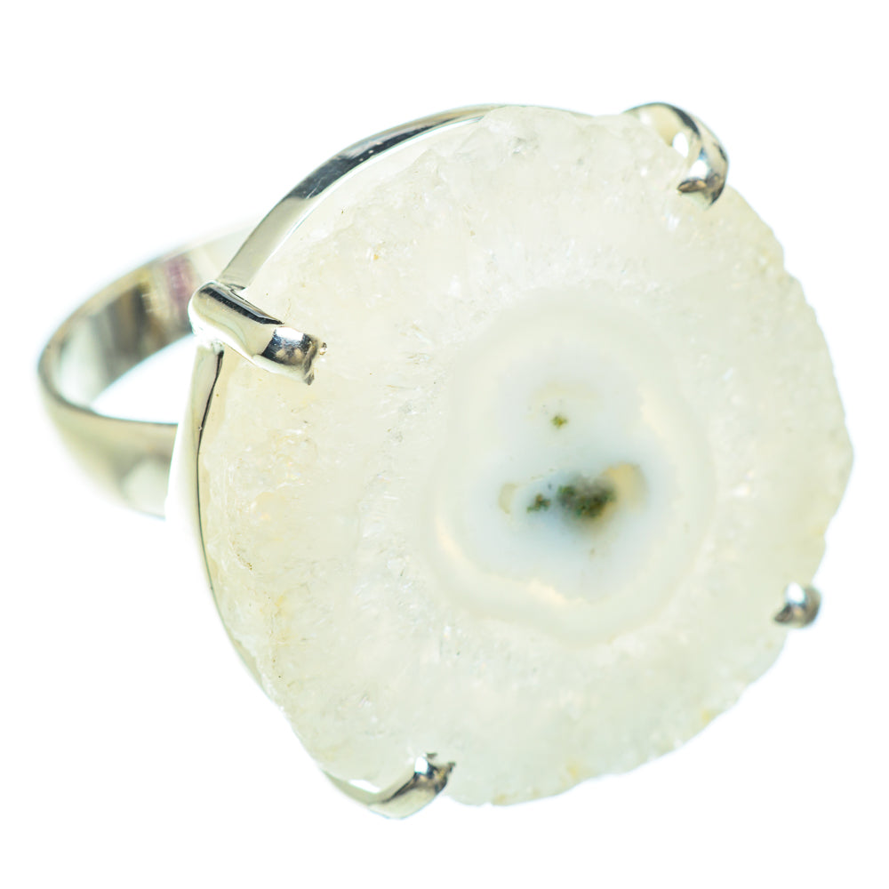 White Solar Quartz Rings handcrafted by Ana Silver Co - RING53306