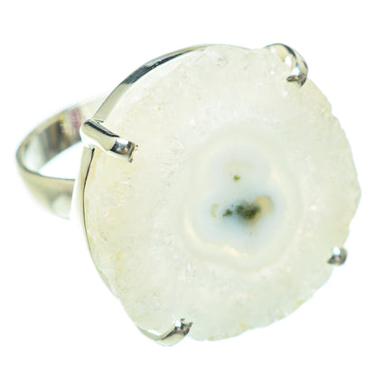 White Solar Quartz Rings handcrafted by Ana Silver Co - RING53306