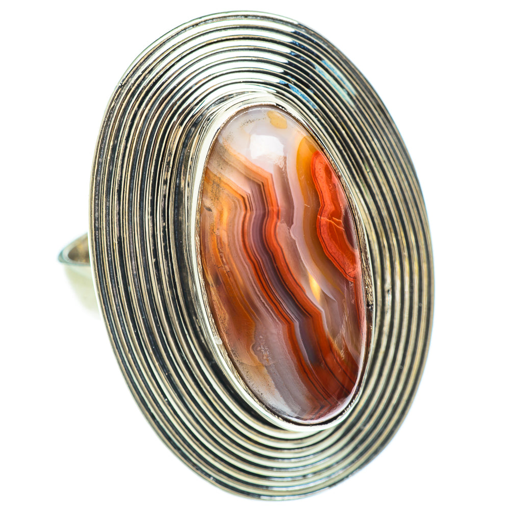 Crazy Lace Agate Rings handcrafted by Ana Silver Co - RING53369