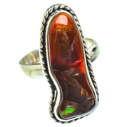 Mexican Fire Agate Rings handcrafted by Ana Silver Co - RING53370