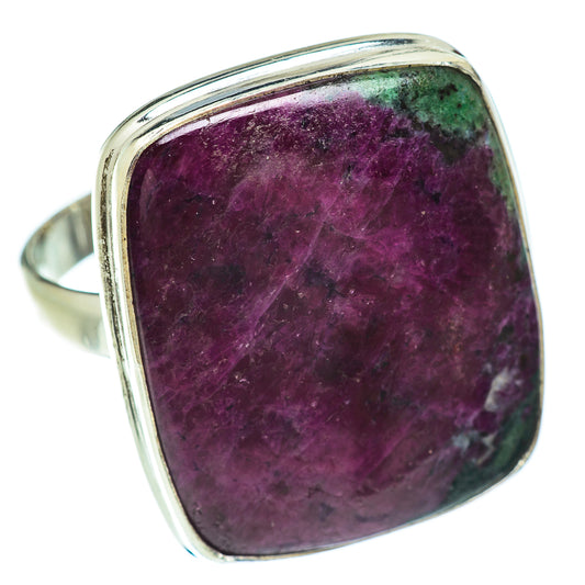 Ruby Zoisite Rings handcrafted by Ana Silver Co - RING53376
