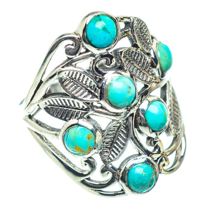 Tibetan Turquoise Rings handcrafted by Ana Silver Co - RING53494