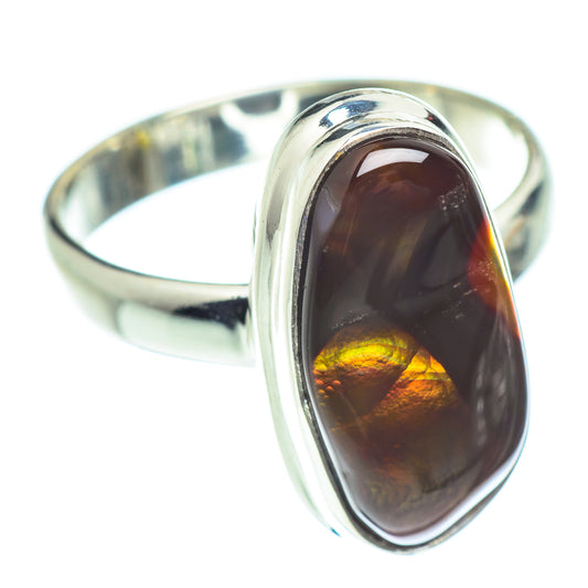 Mexican Fire Agate Rings handcrafted by Ana Silver Co - RING53597