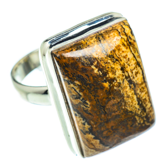 Picture Jasper Rings handcrafted by Ana Silver Co - RING53693