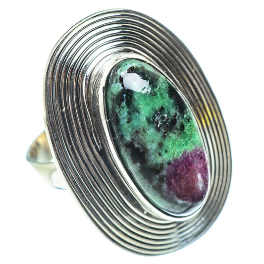 Ruby Zoisite Rings handcrafted by Ana Silver Co - RING53729