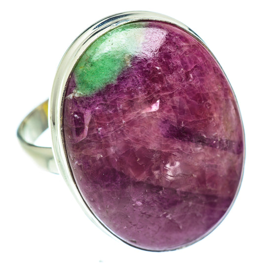 Gigantic Ruby Zoisite Rings handcrafted by Ana Silver Co - RING53746