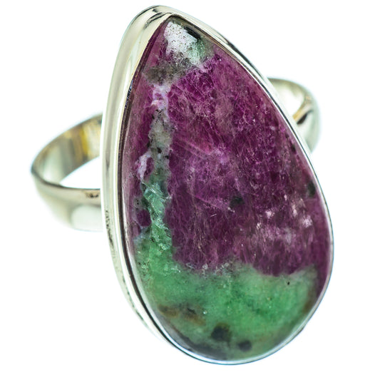 Ruby Zoisite Rings handcrafted by Ana Silver Co - RING54027