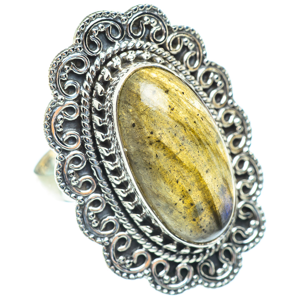 Labradorite Rings handcrafted by Ana Silver Co - RING54089