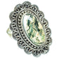Green Moss Agate Rings handcrafted by Ana Silver Co - RING54147