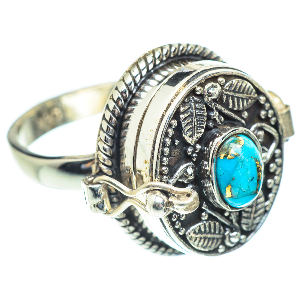 Blue Copper Composite Turquoise Rings handcrafted by Ana Silver Co - RING54173