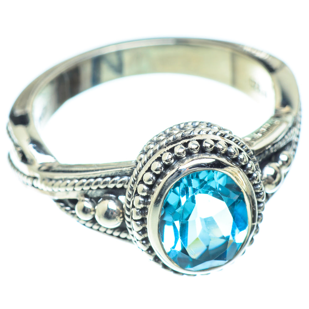 Blue Topaz Rings handcrafted by Ana Silver Co - RING54223