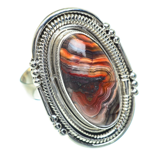 Crazy Lace Agate Rings handcrafted by Ana Silver Co - RING54267