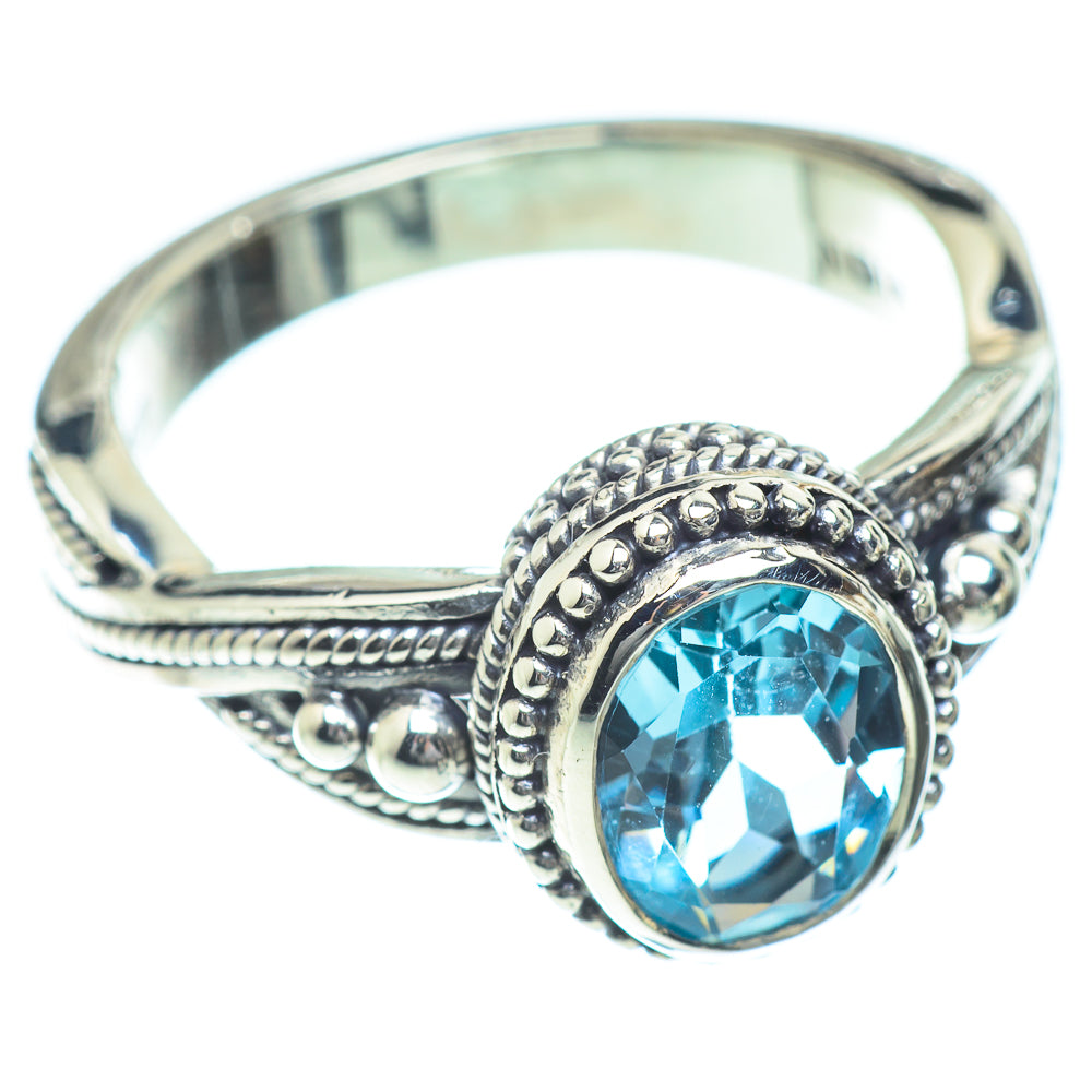 Blue Topaz Rings handcrafted by Ana Silver Co - RING54317