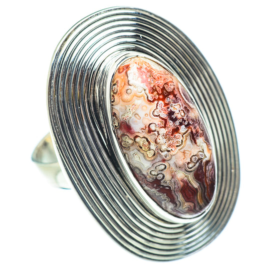 Crazy Lace Agate Rings handcrafted by Ana Silver Co - RING54442