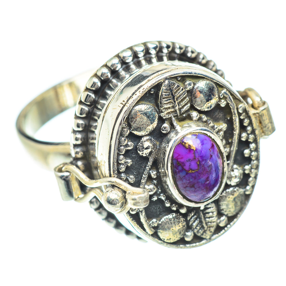 Purple Copper Composite Turquoise Rings handcrafted by Ana Silver Co - RING54458