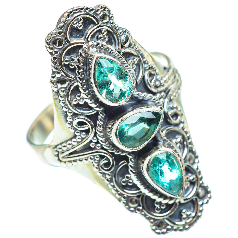 Zambian Emerald Rings handcrafted by Ana Silver Co - RING54698