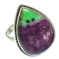 Ruby Zoisite Rings handcrafted by Ana Silver Co - RING54881