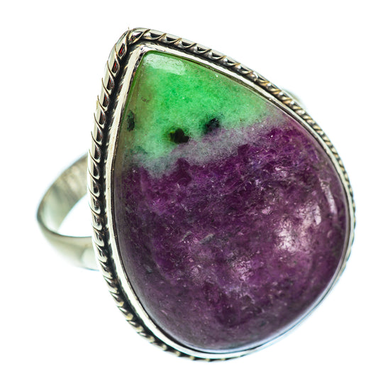 Ruby Zoisite Rings handcrafted by Ana Silver Co - RING54881