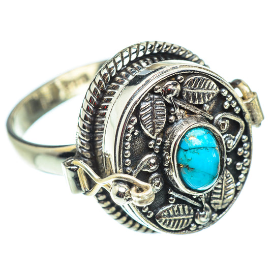 Blue Copper Composite Turquoise Rings handcrafted by Ana Silver Co - RING54888