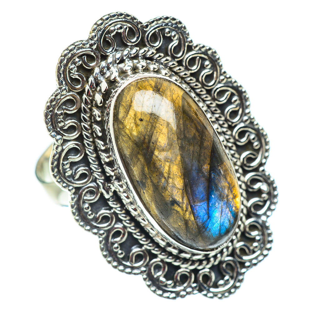 Labradorite Rings handcrafted by Ana Silver Co - RING54893