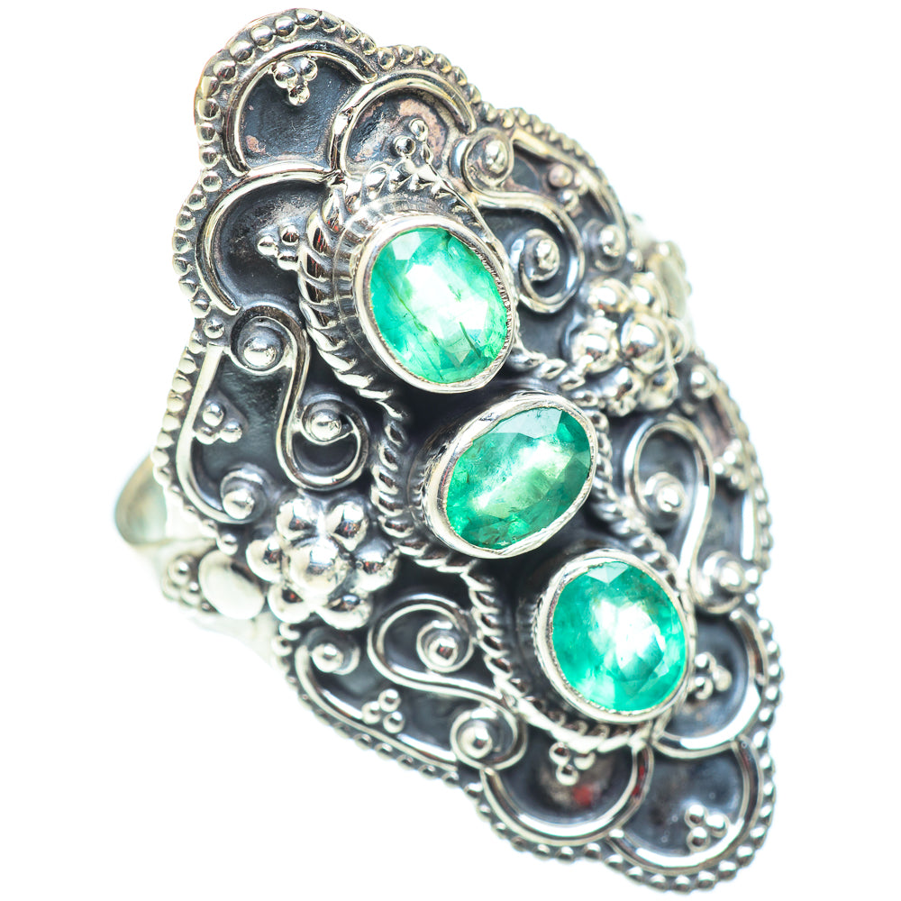 Zambian Emerald Rings handcrafted by Ana Silver Co - RING54904