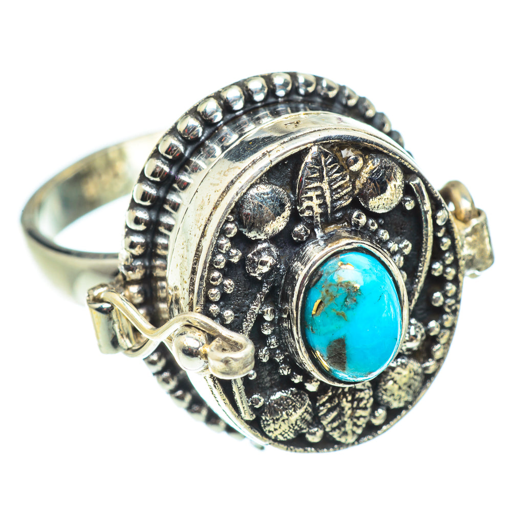 Blue Copper Composite Turquoise Rings handcrafted by Ana Silver Co - RING54950