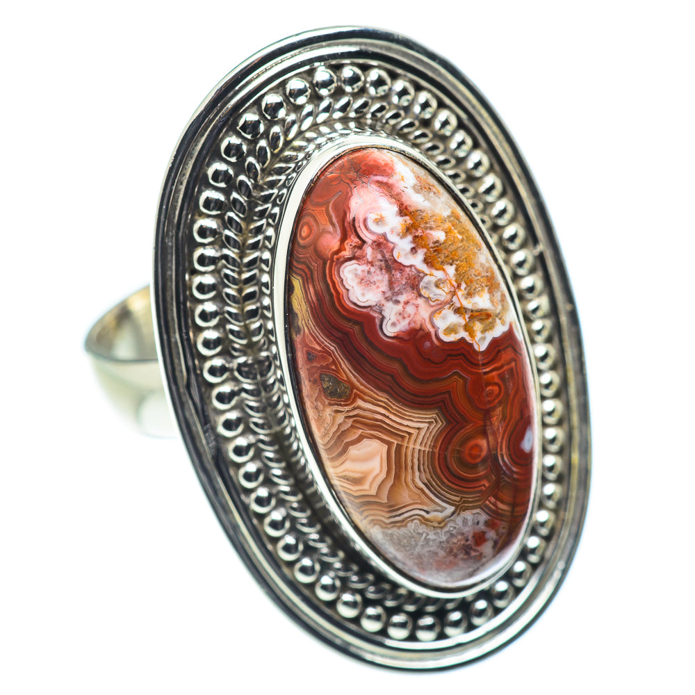 Crazy Lace Agate Rings handcrafted by Ana Silver Co - RING55041