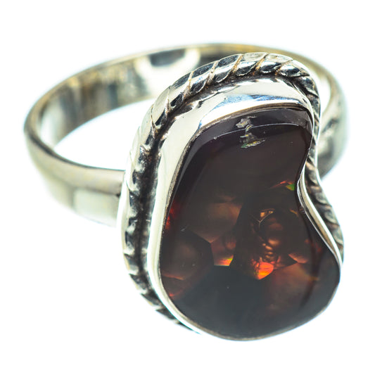 Mexican Fire Agate Rings handcrafted by Ana Silver Co - RING55189