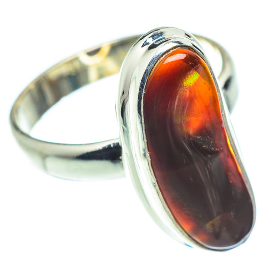 Mexican Fire Agate Rings handcrafted by Ana Silver Co - RING55233