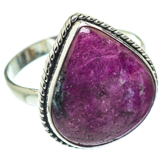 Ruby Zoisite Rings handcrafted by Ana Silver Co - RING55235
